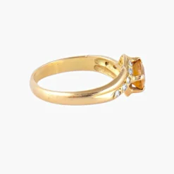 Bague Citrine Diamants