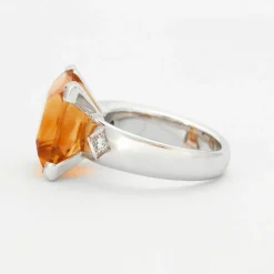 Bague Citrine Diamants