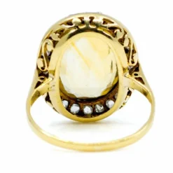 Bague citrine, diamants