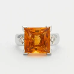 Bague Citrine Diamants