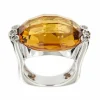 Bague citrine et diamants