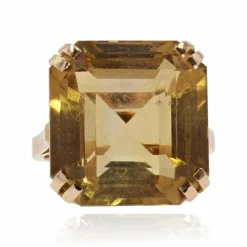 Bague citrine et or vintage