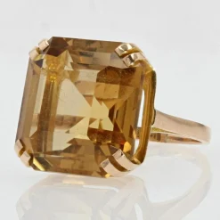 Bague citrine et or vintage
