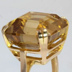 Bague citrine et or vintage