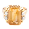Bague citrine et ses 4 diamants