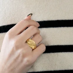 BAGUE CITRINE OR JAUNE
