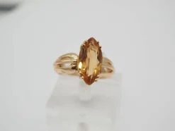 Bague citrine or jaune