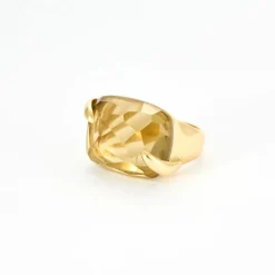 BAGUE CITRINE OR JAUNE