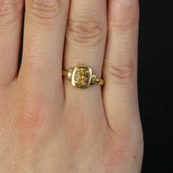 Bague citrine or jaune d'occasion