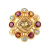 Bague Citrine Topazes Grenats