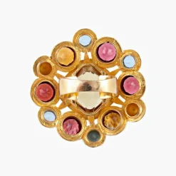 Bague Citrine Topazes Grenats