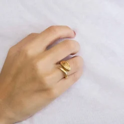Bague cobra or jaune