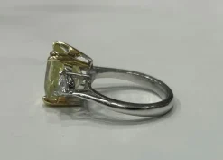 Bague Cocktail 2 ors, saphir, diamants