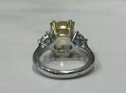 Bague Cocktail 2 ors, saphir, diamants