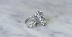 Bague Cocktail Aigue-Marine et Diamants