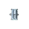 Bague Cocktail Art Déco platine, aigue-marine & diamants