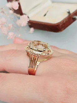 Bague cocktail Béryl vert