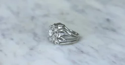 Bague Cocktail Diamants Or Blanc et Platine