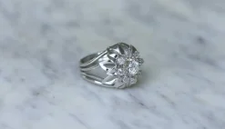 Bague Cocktail Diamants Or Blanc et Platine