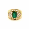 Bague cocktail Emeraude Diamants