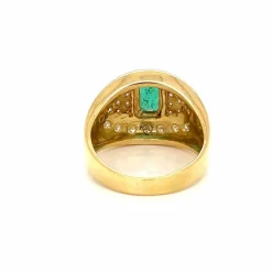 Bague cocktail Emeraude Diamants