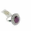 Bague cocktail en or blanc, diamants et rubis 3.40cts certificat IGI