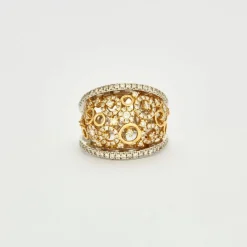 Bague Cocktail en or deux tons