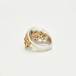 Bague Cocktail en or deux tons
