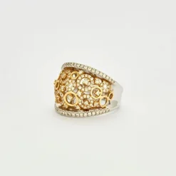 Bague Cocktail en or deux tons