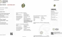 Bague cocktail en or jaune, diamants, saphirs et émeraude certificat IGI