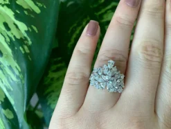 Bague cocktail fantaisie diamant