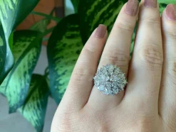 Bague cocktail fantaisie diamant