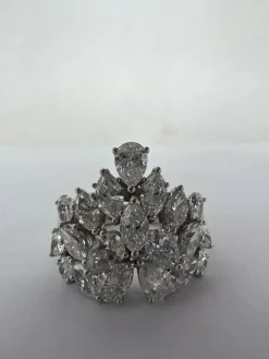 Bague cocktail fantaisie diamant