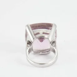Bague cocktail Kunzite Or blanc