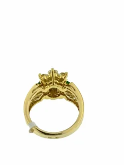 Bague cocktail émeraudes et diamants certificat IGI