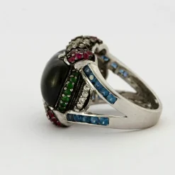 Bague Cocktail Onyx Cabochon
