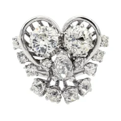 Bague Cocktail Or blanc Diamant