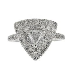 Bague Cocktail Or blanc Diamant