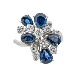 Bague Cocktail Or blanc Diamant