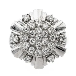 Bague Cocktail Or blanc Diamant