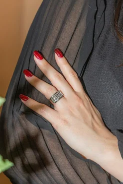 Bague Cocktail Or blanc Diamant