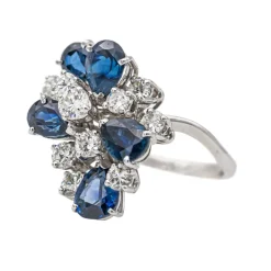 Bague Cocktail Or blanc Diamant