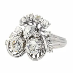 Bague Cocktail Or blanc Diamant