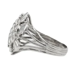 Bague Cocktail Or blanc Diamant