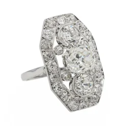 Bague Cocktail Or blanc Diamant