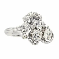 Bague Cocktail Or blanc Diamant