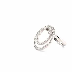 Bague Cocktail Or Blanc 18k & Diamants
