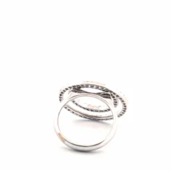 Bague Cocktail Or Blanc 18k & Diamants