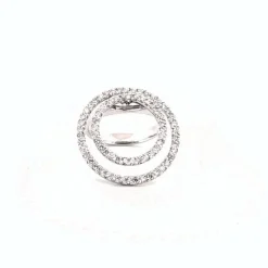 Bague Cocktail Or Blanc 18k & Diamants