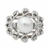 Bague Cocktail Or blanc Perle